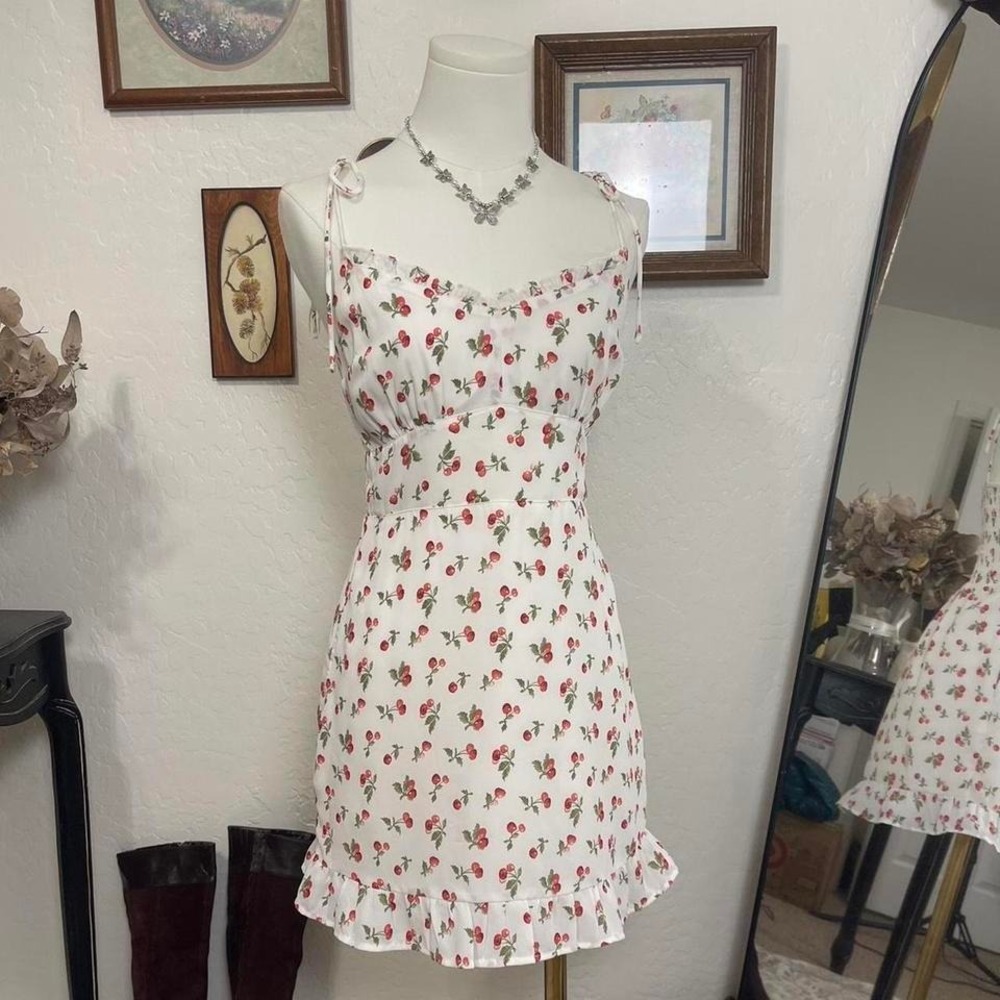 Cherry Coquette‎ Ruffle Mini Valentines Dress